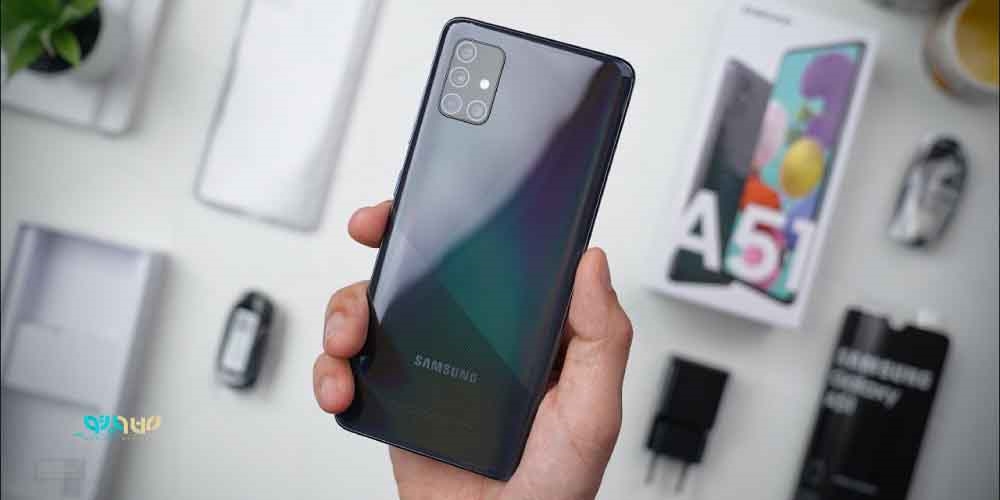 محتویات جعبه گوشی موبایل سامسونگ مدل Galaxy A51 SM-A515F/DSN