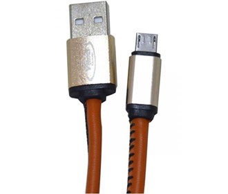 کابل چرمی تبدیل USB به microUSB طول 1 متر USB to microUSB cable 1 meter